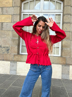 Cárdigan Nora rojo