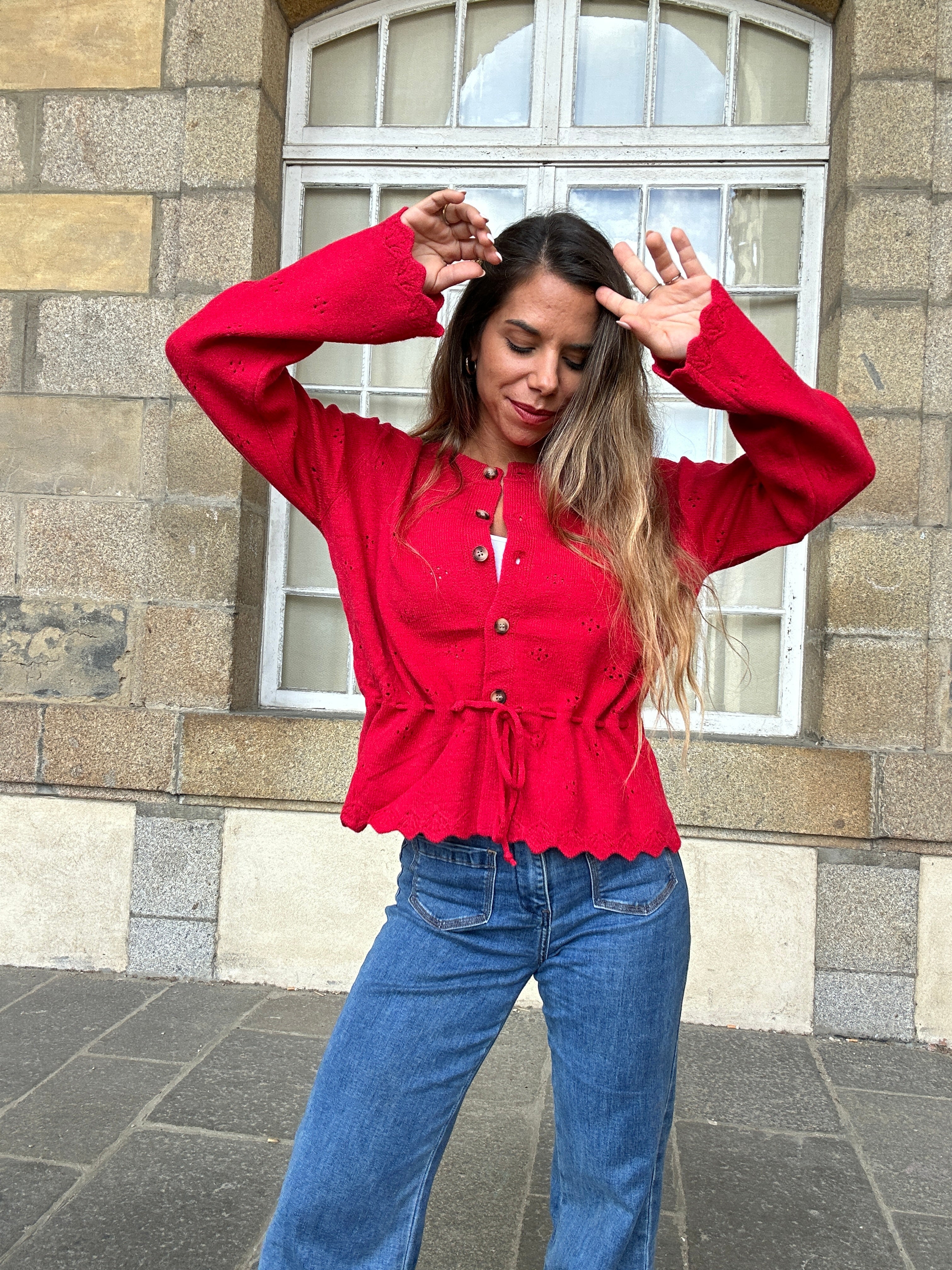 Cárdigan Nora rojo