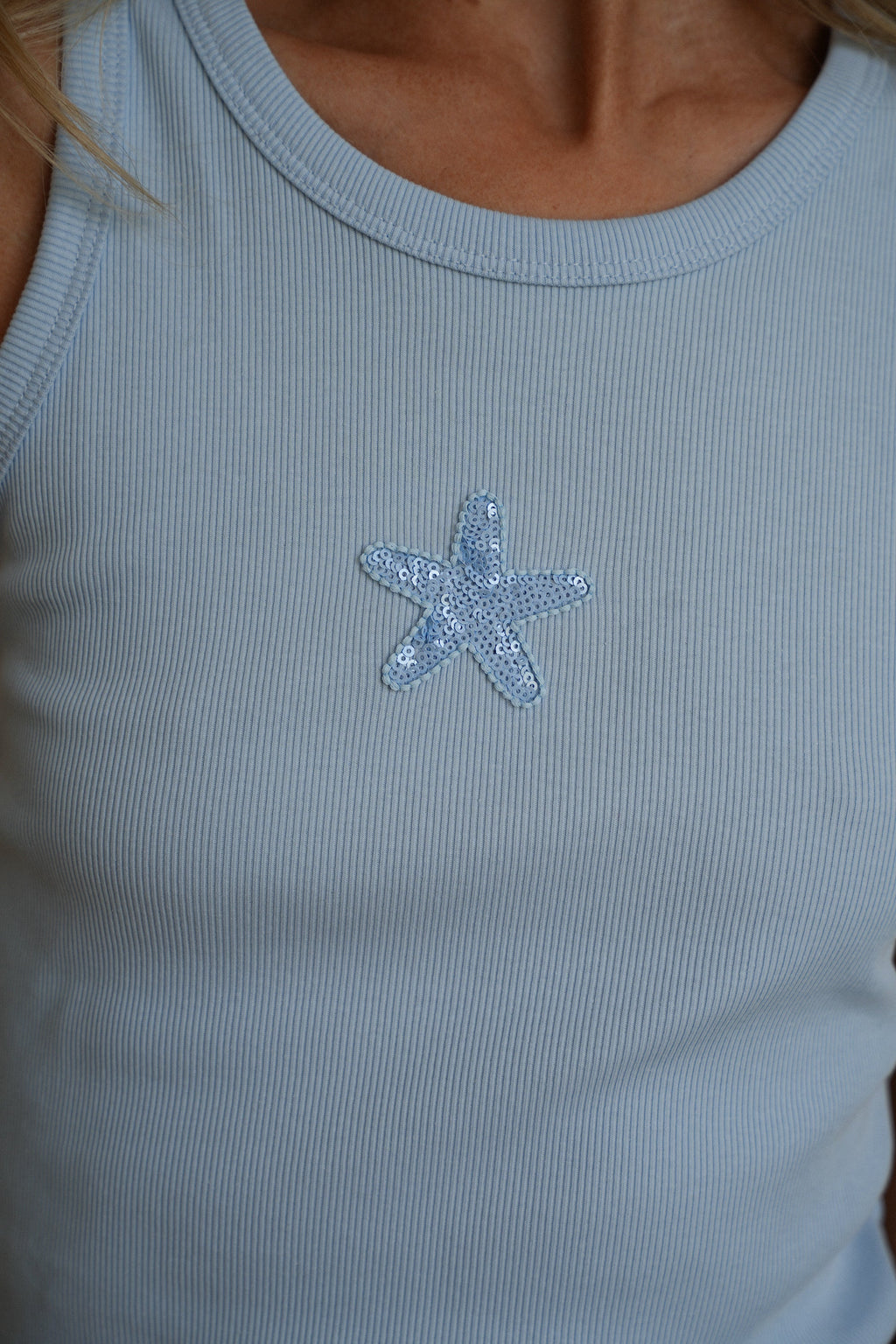 Top À Sequins Sora - Bleu