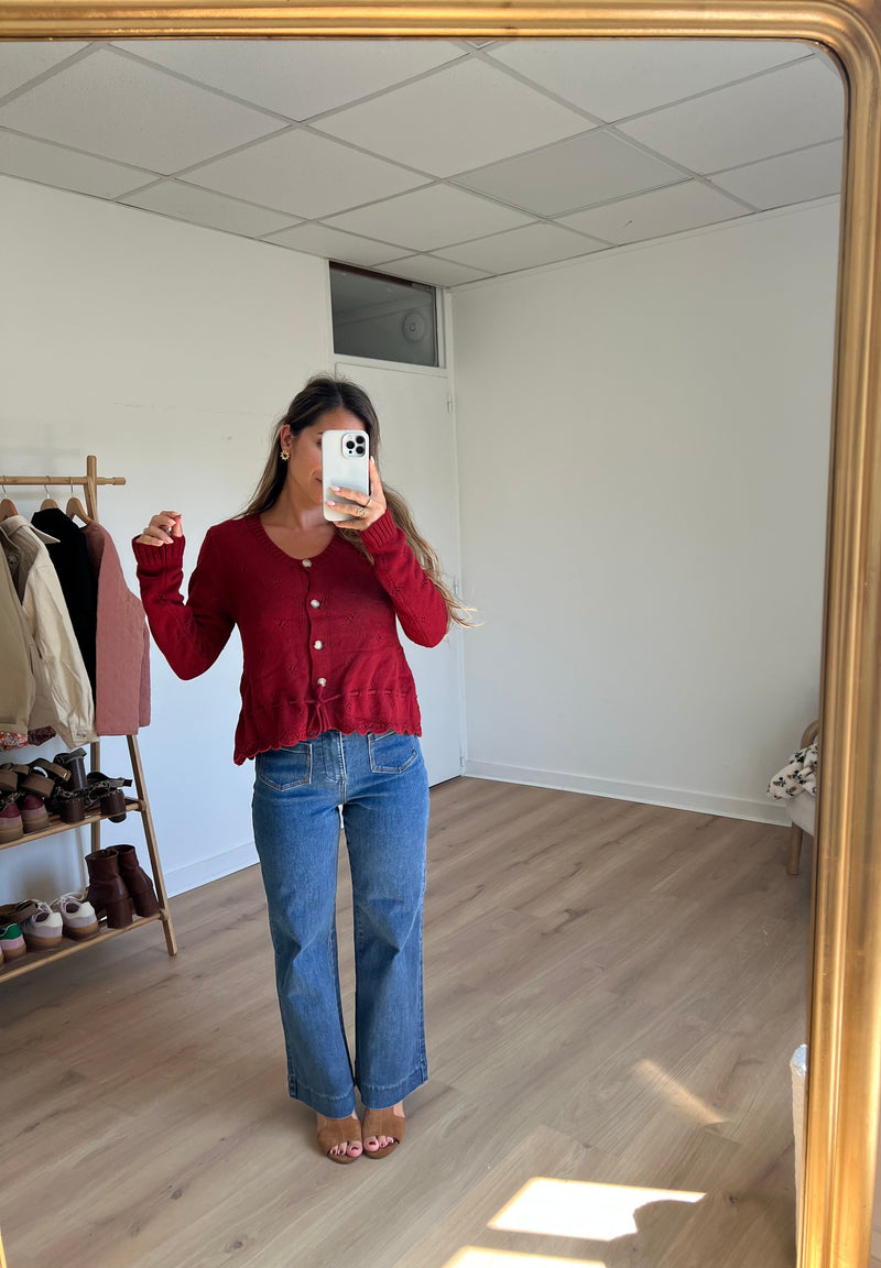 Cardigan Emma Bordeaux