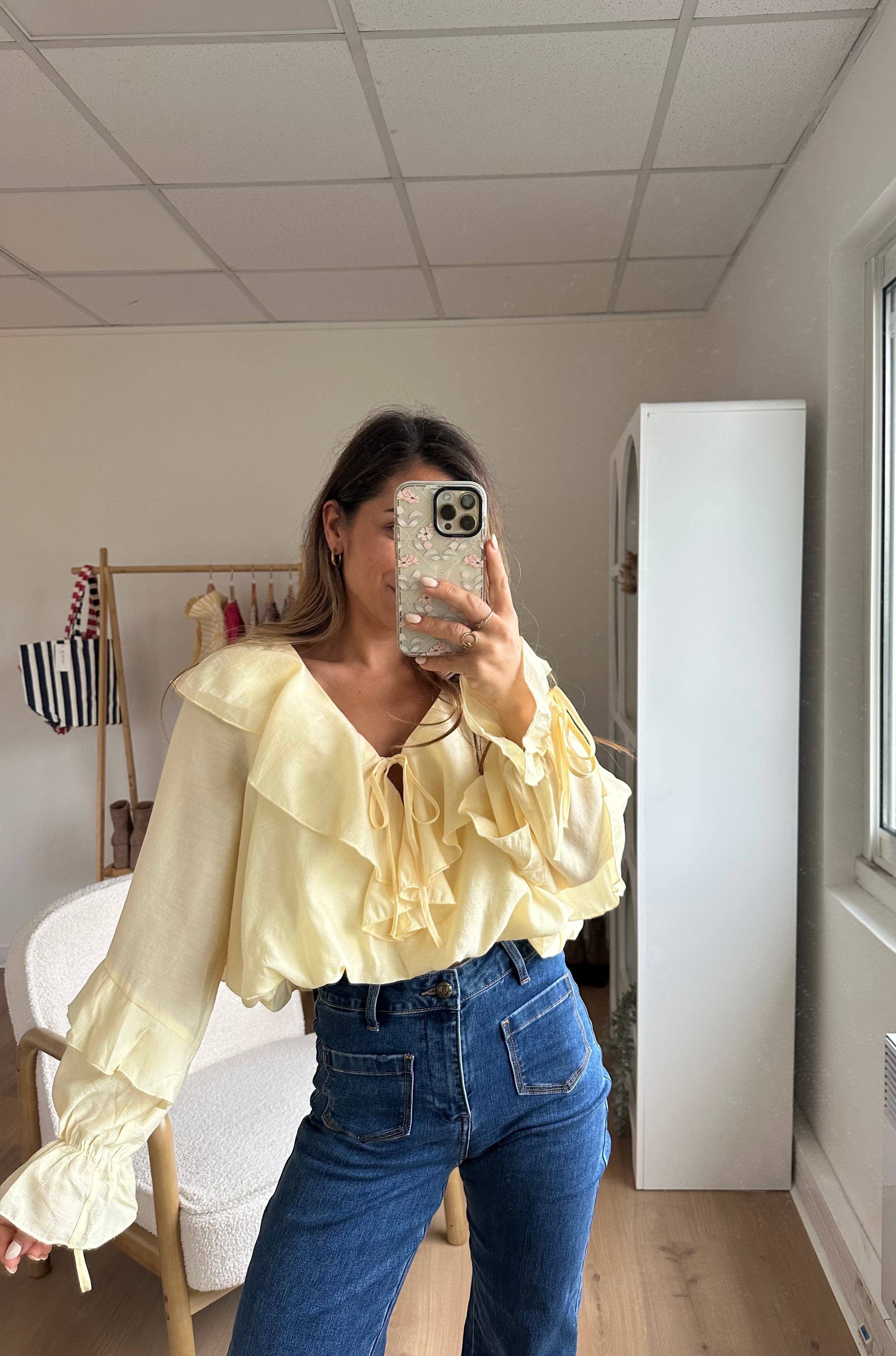 Blouse Iris Jaune Pâle