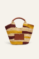 Panier M Raphia Zebre Ara - Tricolore