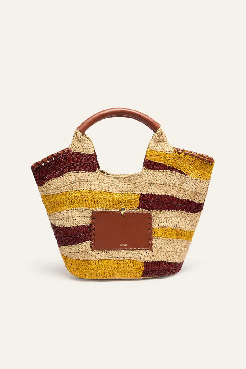 Panier M Raphia Zebre Ara - Tricolore