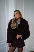 Manteau Fourrure Soanne - Prune
