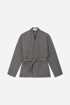 Veste Ceinturee - Ecru/Marine