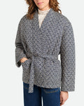 Veste Ceinturee - Ecru/Marine
