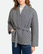Veste Ceinturee - Ecru/Marine