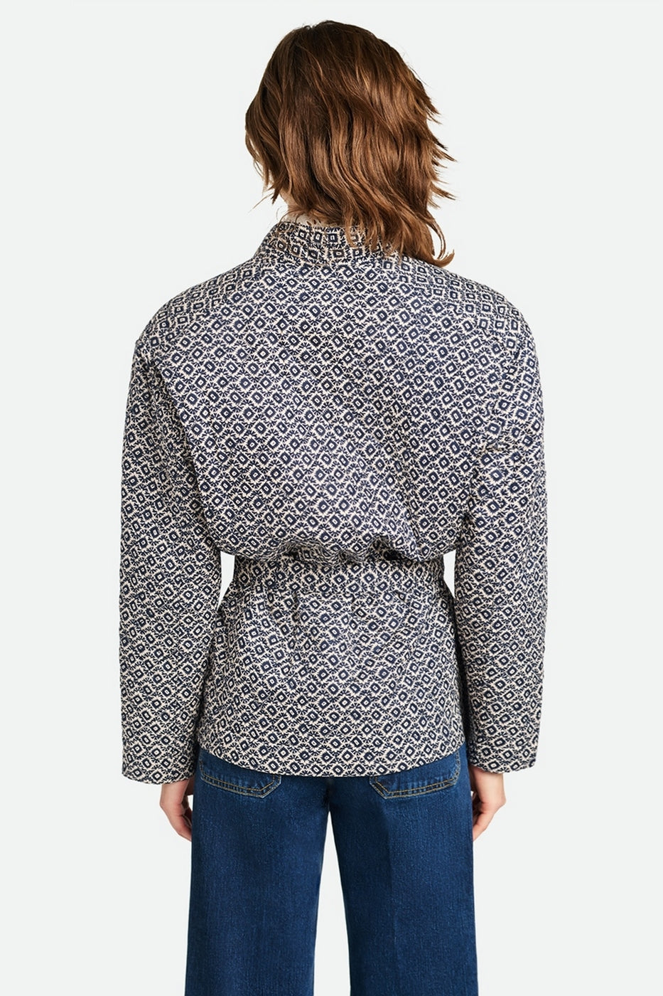 Veste Ceinturee - Ecru/Marine