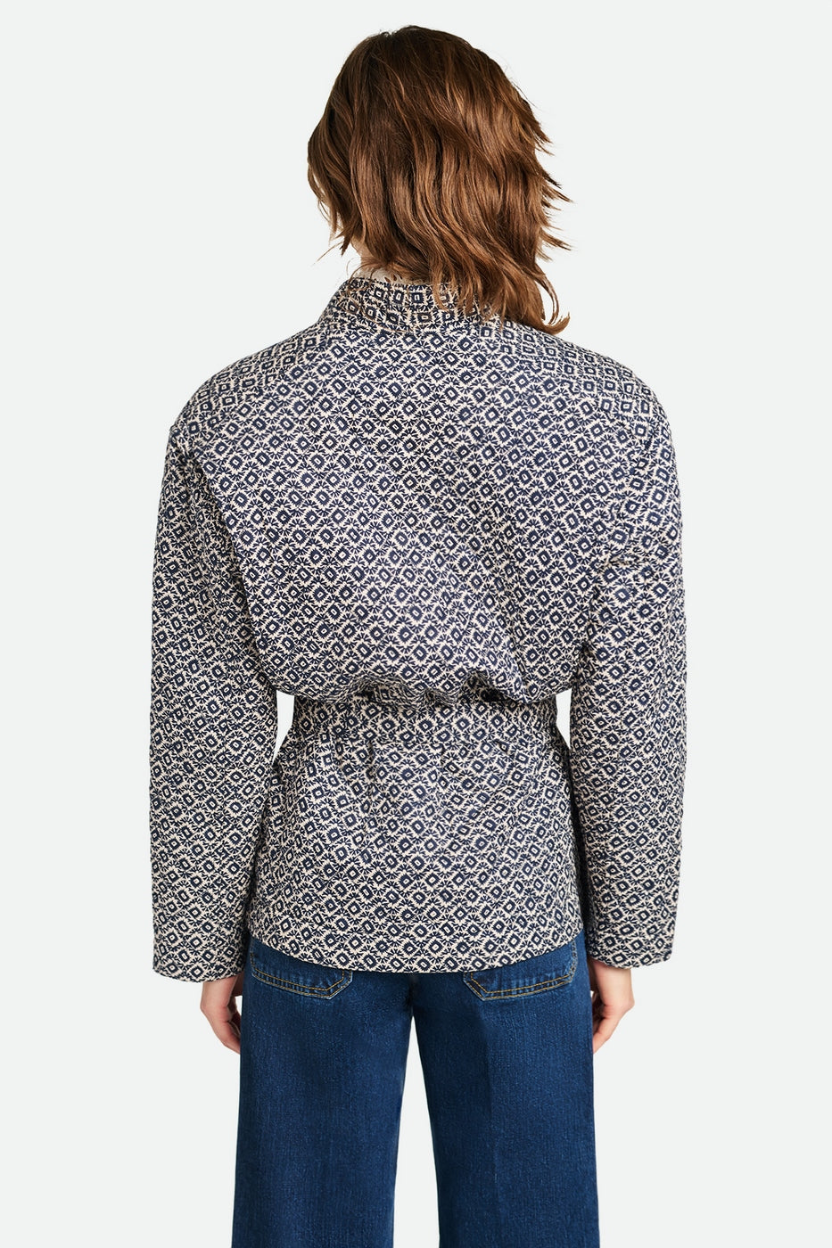 Veste Ceinturee - Ecru/Marine