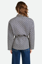 Veste Ceinturee - Ecru/Marine