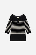 Tiziana Long Tunic - Black/Ecru