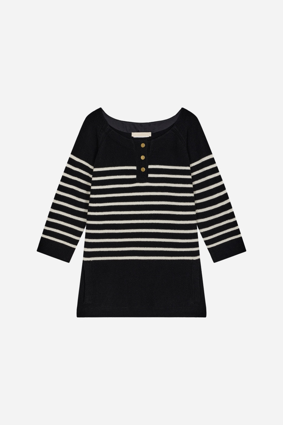 Tiziana Long Tunic - Black/Ecru