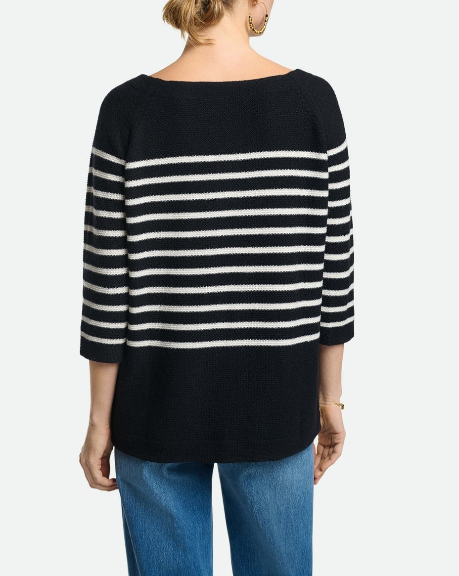Tiziana Long Tunic - Black/Ecru