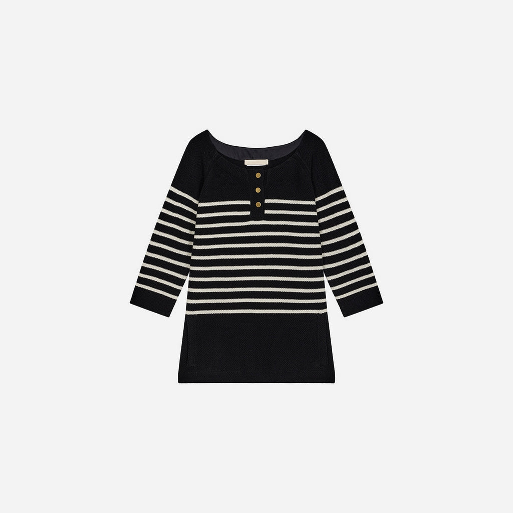 Tiziana Long Tunic - Black/Ecru