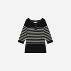 Tiziana Long Tunic - Black/Ecru
