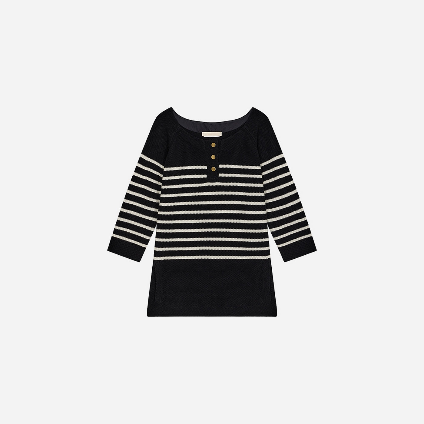 Tiziana Long Tunic - Black/Ecru