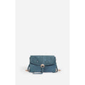 Pequeño Bolso Othilia En Cuero Aterciopelado - Azul Gris