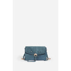 Pequeño Bolso Othilia En Cuero Aterciopelado - Azul Gris