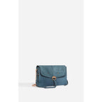 Pequeño Bolso Othilia En Cuero Aterciopelado - Azul Gris