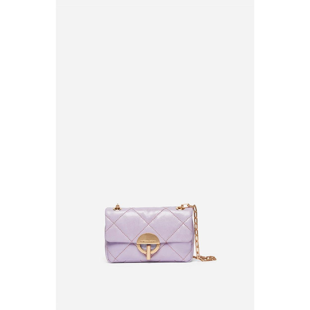 Pequeño Bolso Moon de Cuero - Parme