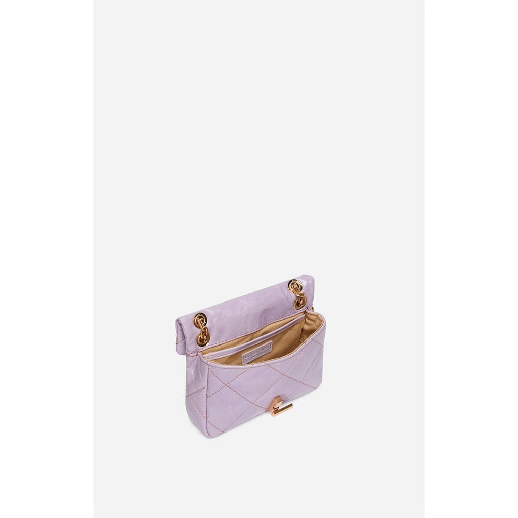 Pequeño Bolso Moon de Cuero - Parme