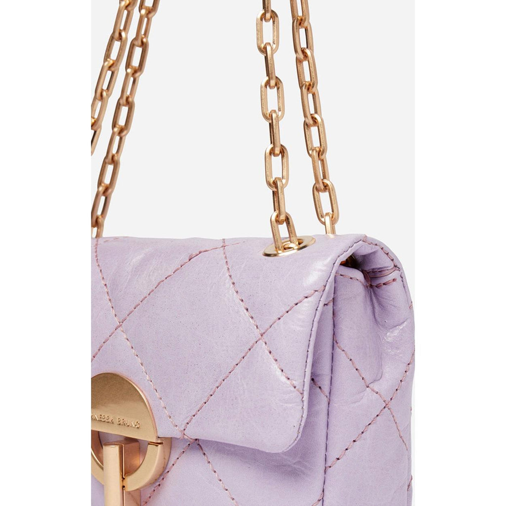 Pequeño Bolso Moon de Cuero - Parme