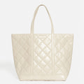 Bolso Cabas XL De Piel Acolchada - Arena