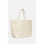 Bolso Cabas XL De Piel Acolchada - Arena