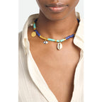 Collier En Perles - Bleu Multico