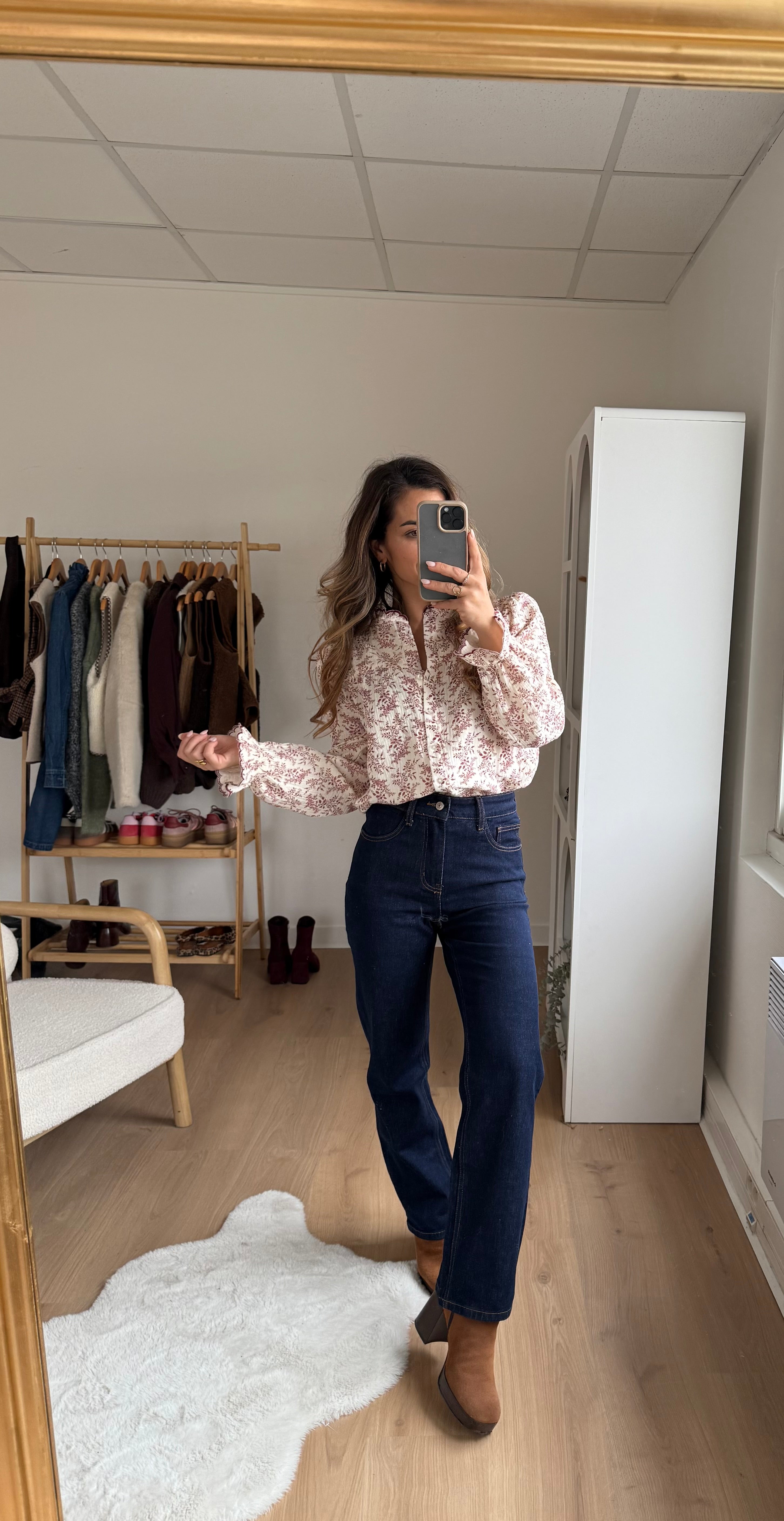Vaquero recto Solange en denim bruto