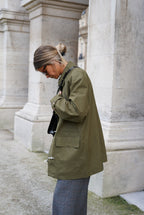 Agathe Khaki Mid-Length Jacket