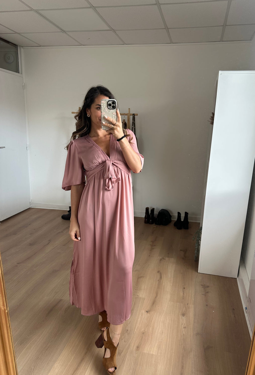 Robe Longue Suzy Vieux Rose