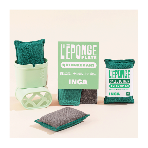 Pack Éponges, Éponges Salle de Bain et Plates