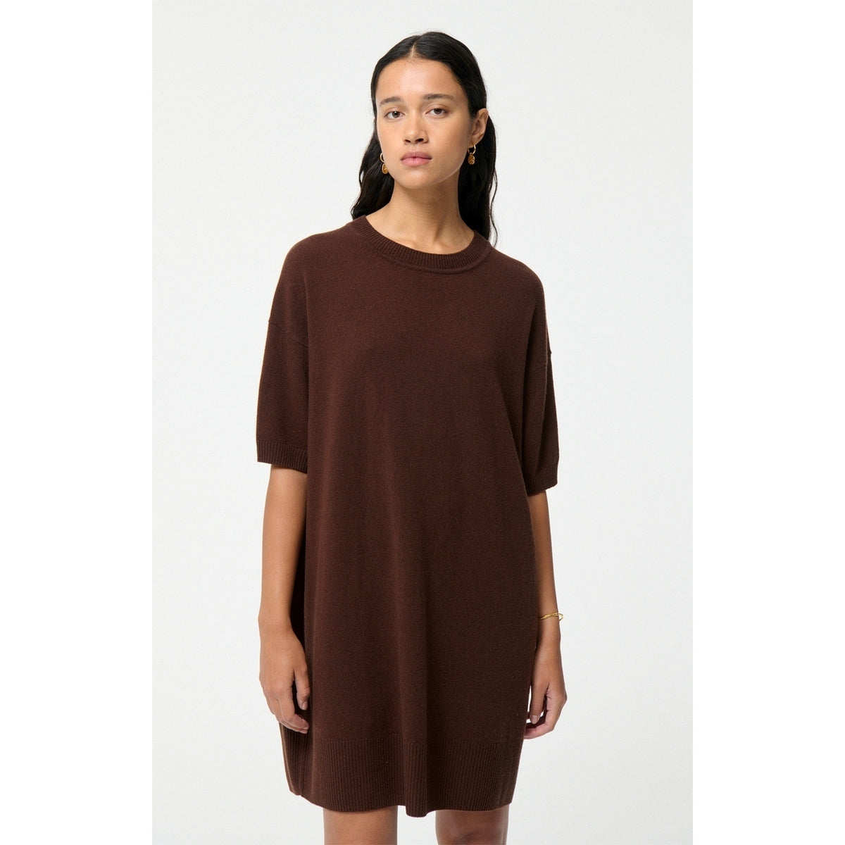 Kurzarmkleid Bleuet - Braun