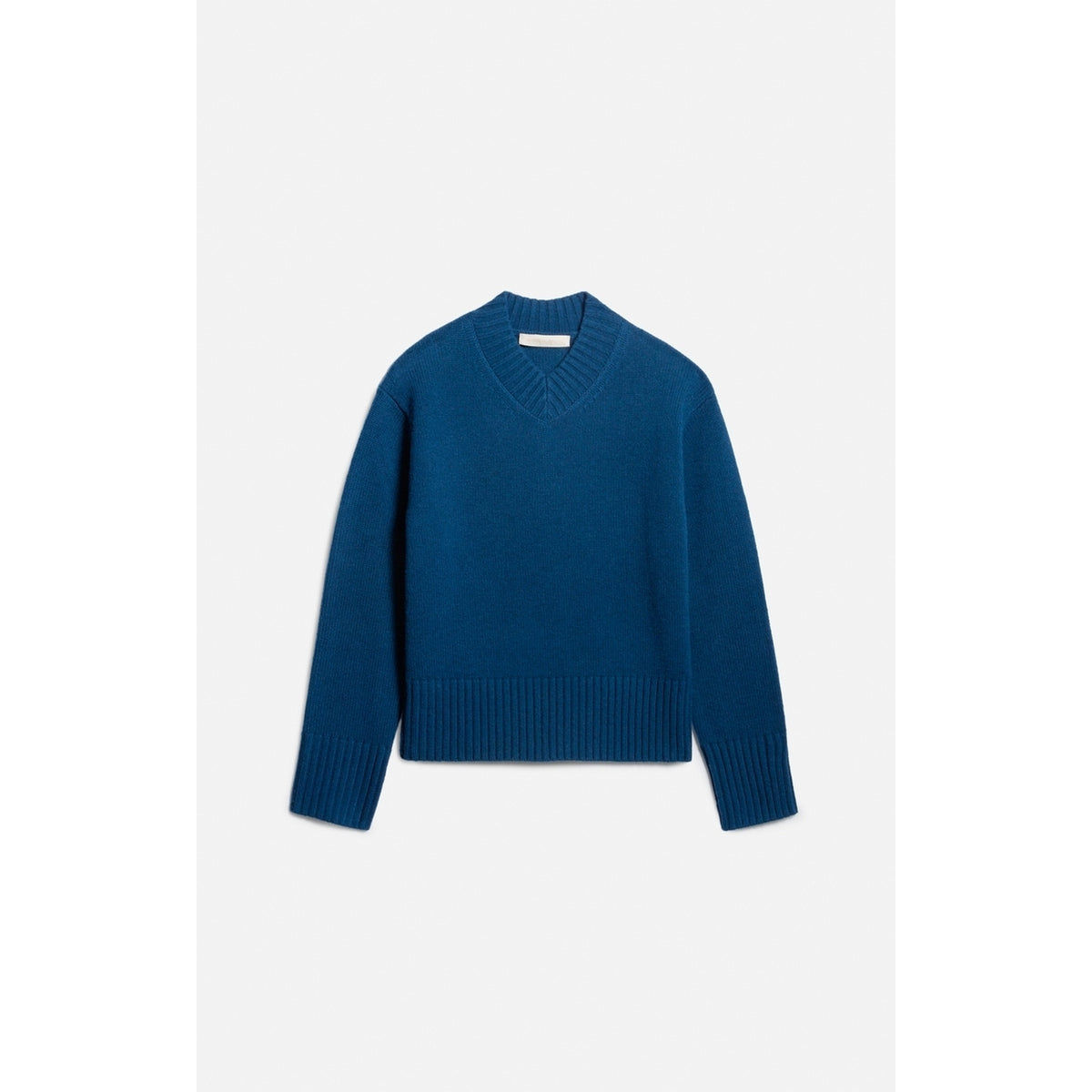 Pull Col V Fazio - Bleu Canard