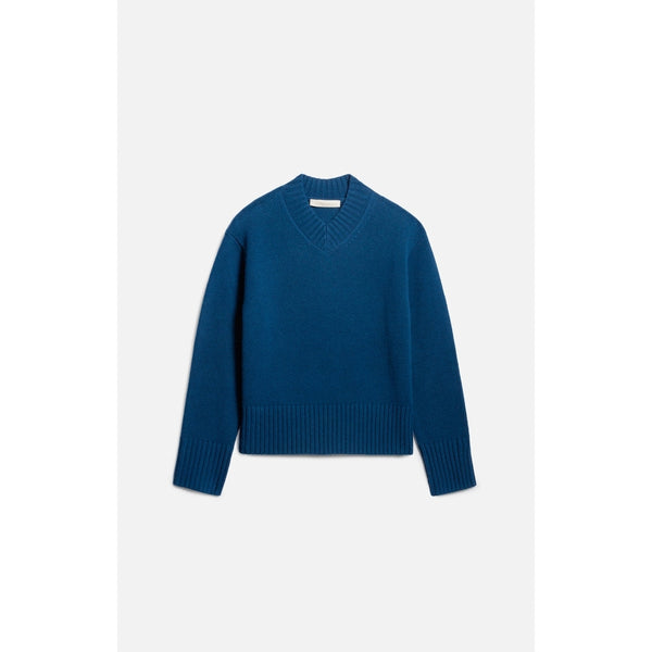 V-Pullover Fazio - Petrolblau