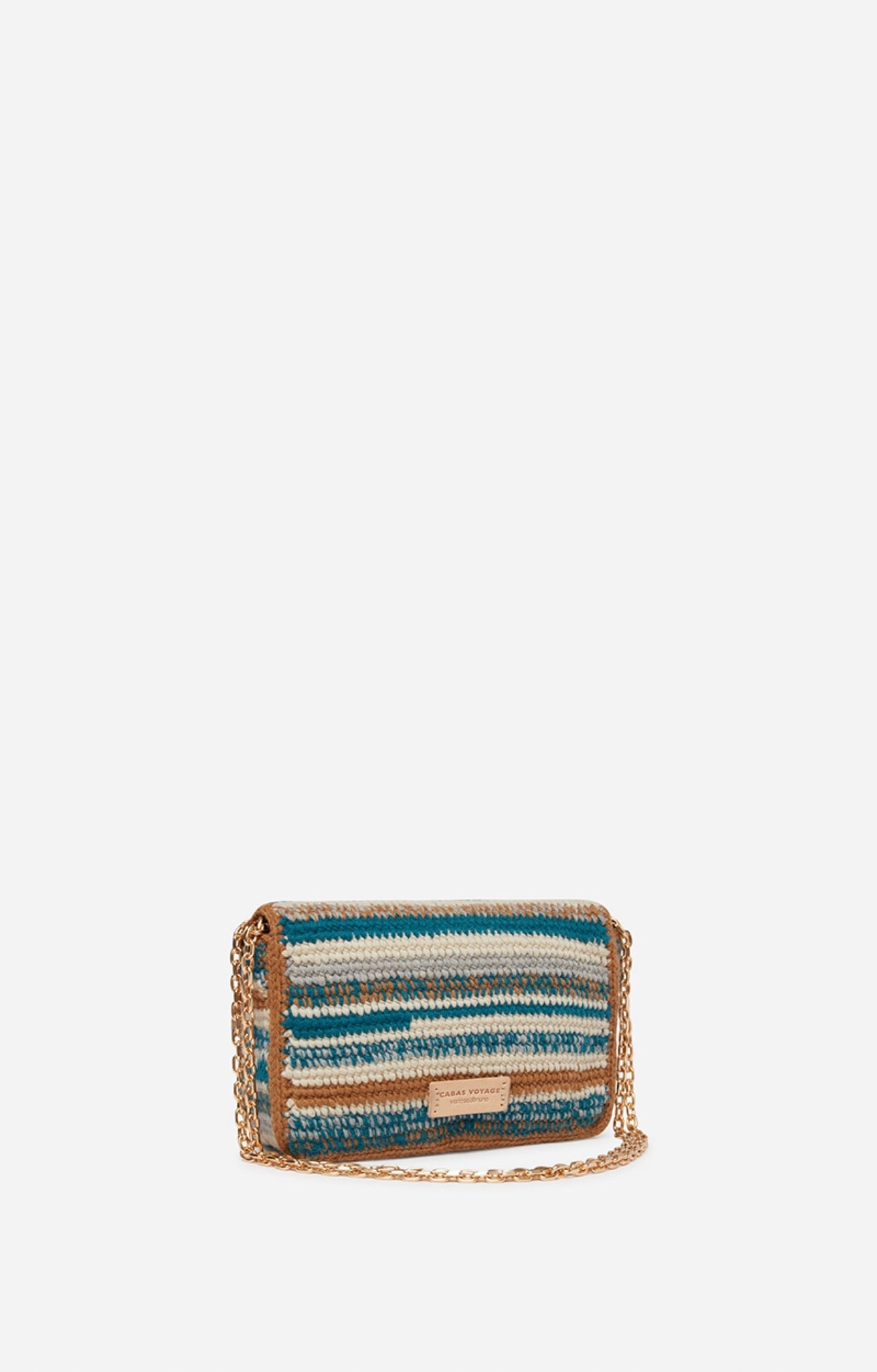 Petit Sac Moon En Laine - Multico/Turquoise