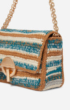 Petit Sac Moon En Laine - Multico/Turquoise