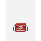 Mini Moon Belt Bag in Wool - Multicolour and Pink