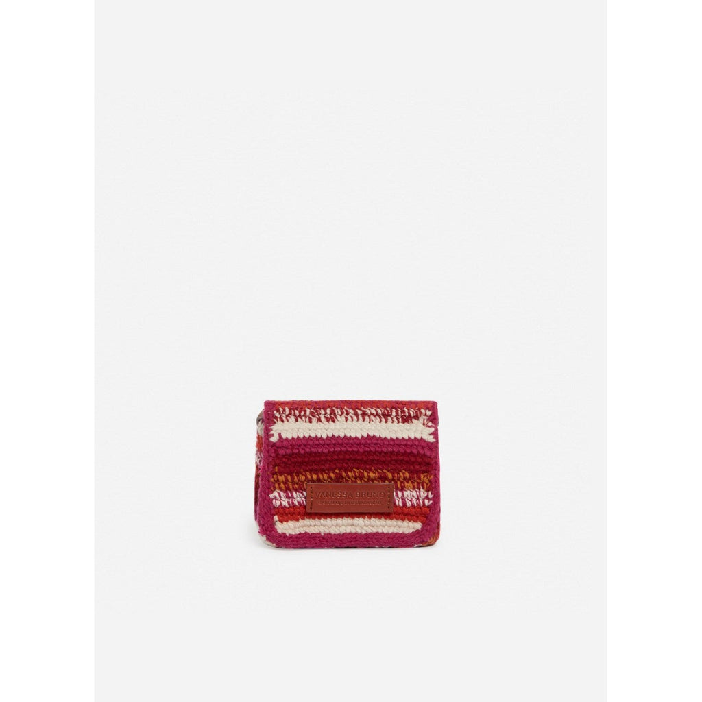 Mini Moon Belt Bag in Wool - Multicolour and Pink