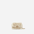 Nano Moon Bag in Faux Fur - Beige