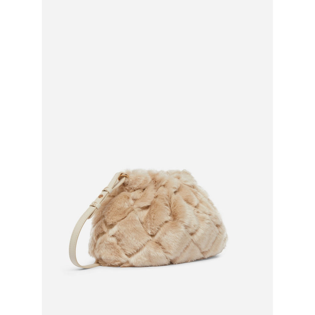 Sac Bourse Moon En Fausse Fourrure - Beige