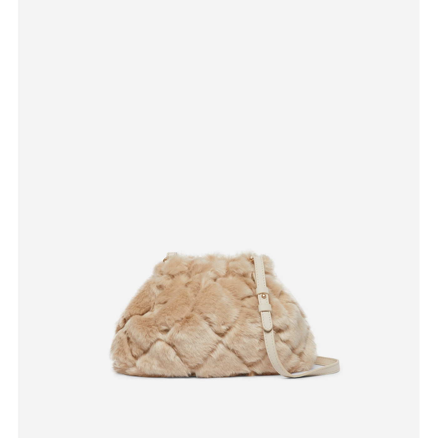 Sac Bourse Moon En Fausse Fourrure - Beige