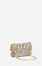 Sac Nano Moon À Sequins - Pale Gold