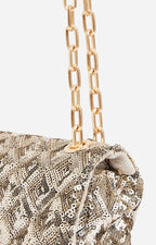 Sac Nano Moon À Sequins - Pale Gold