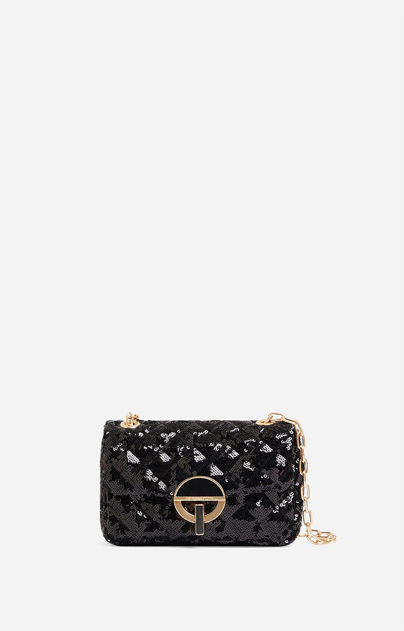 Bolso Nano Moon con lentejuelas - Black