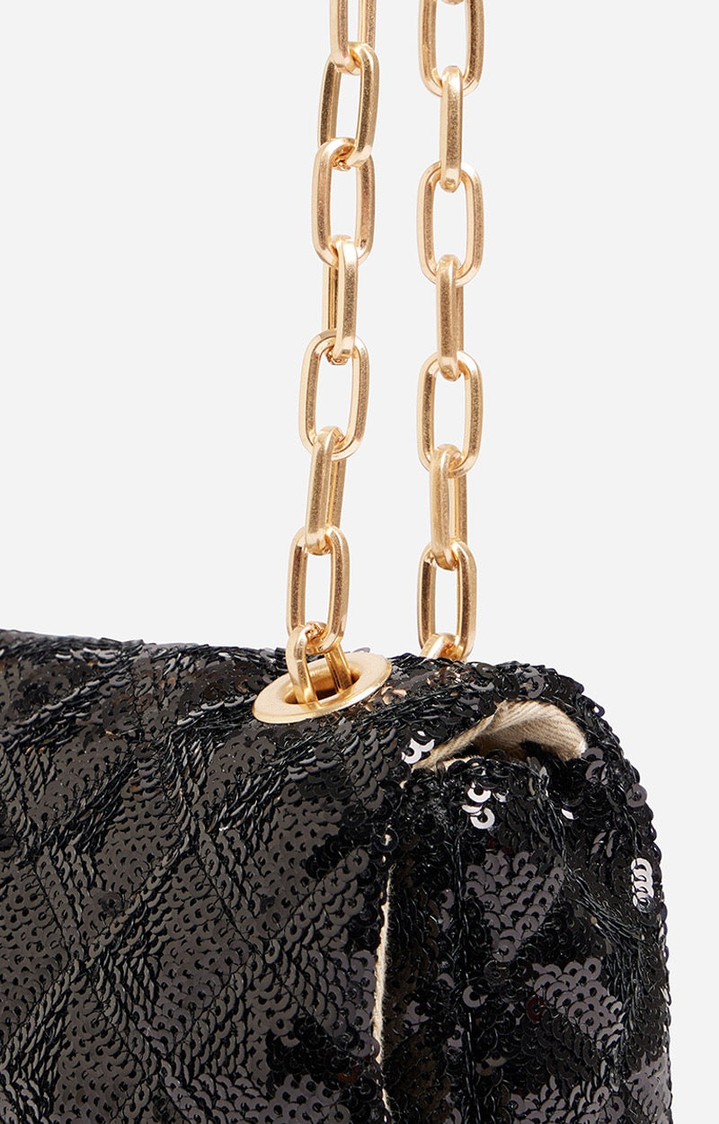 Sac Nano Moon À Sequins - Black