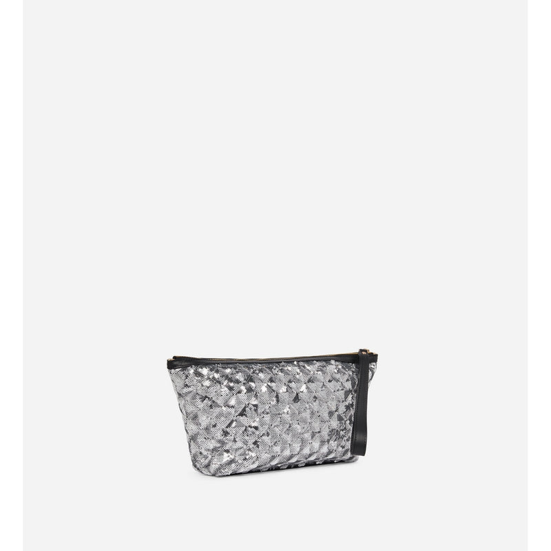 Pochette À Sequins - Silver