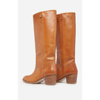 Vegetable-Tanned Leather Boots - Honey