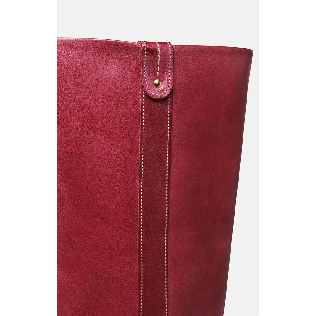 Vegetable-Tanned Leather Boots - Raspberry